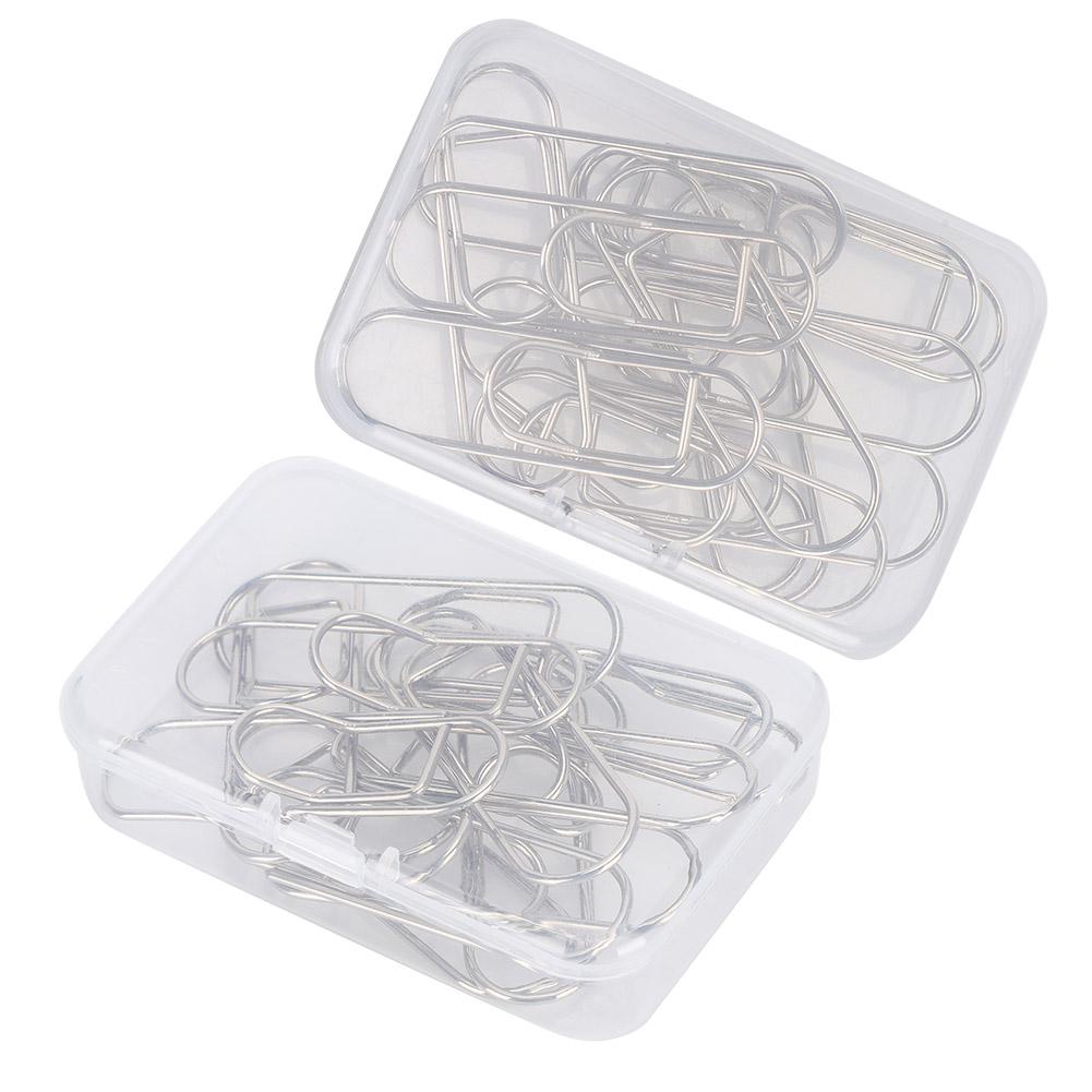 24Pcs Pencil Holder Clip Metal Paperclip Shape for Notebook Picture Stationery Supply