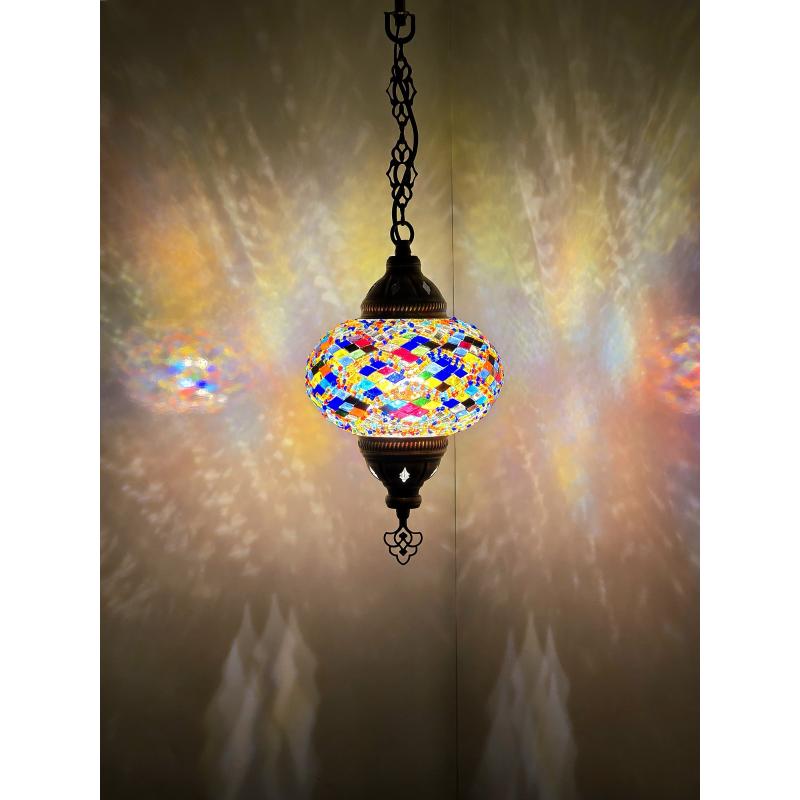 Абажур ручной работы Турецкая марокканская красочная мозаика из стекла Античная лампа Мозаичная лампа Османская аутентичная люстра Старинная лампа Ночная лампа,