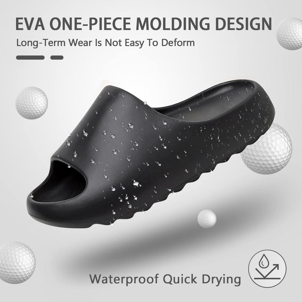 Тапочки-слайды унисекс Bebealy для женщин и мужчин, сверхмягкие летние сандалии EVA Comfort для быстрого душа Cloud для взрослых пар