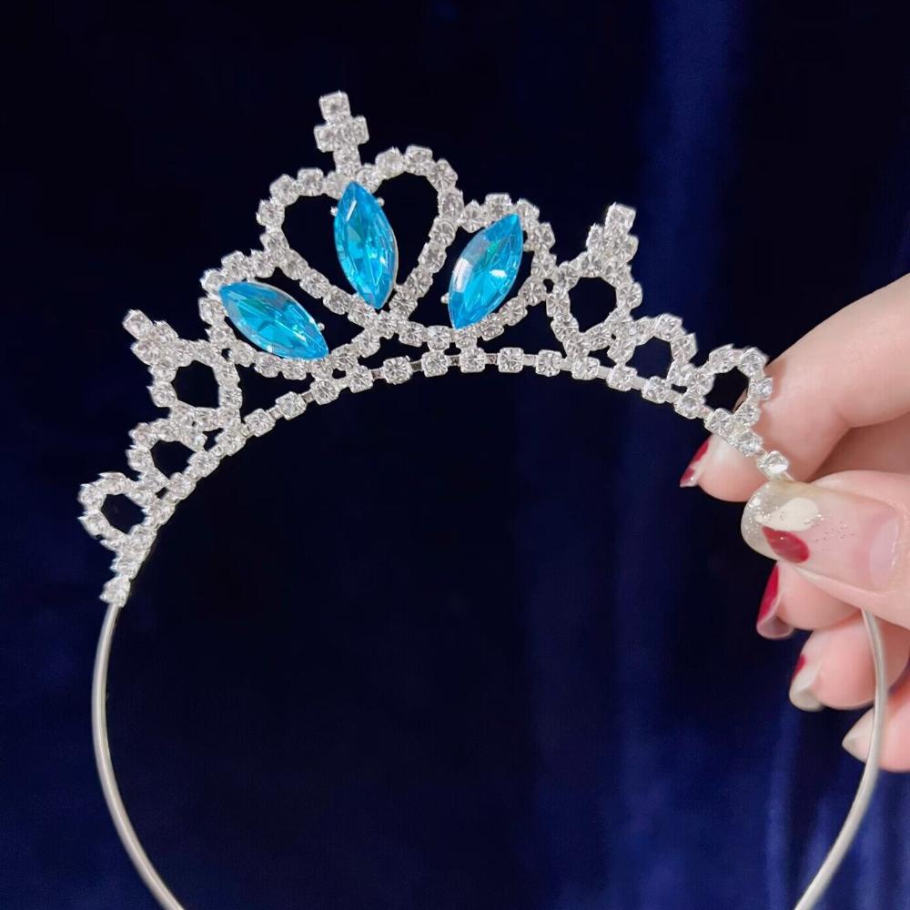 Аксессуары на день рождения Корона принцессы Ободок Украшения для волос Хрустальная корона Новая тиара со стразами