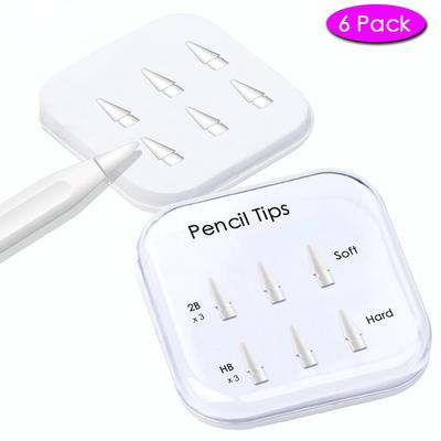 Наконечники для карандашей Apple Pencil 1-го и 2-го поколения, двухслойный стилус для iPad, мягкий и твердый