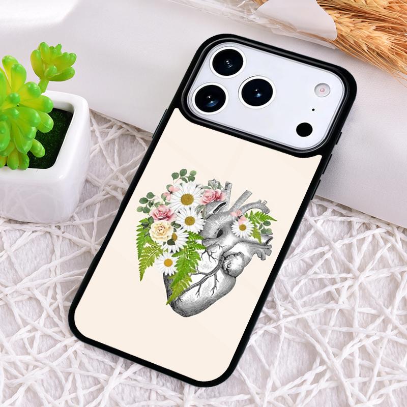 Чехол для телефона с анатомией человеческого сердца для iPhone 17 Air 16 15 11 12 14 13 Pro Max Ударопрочный чехол