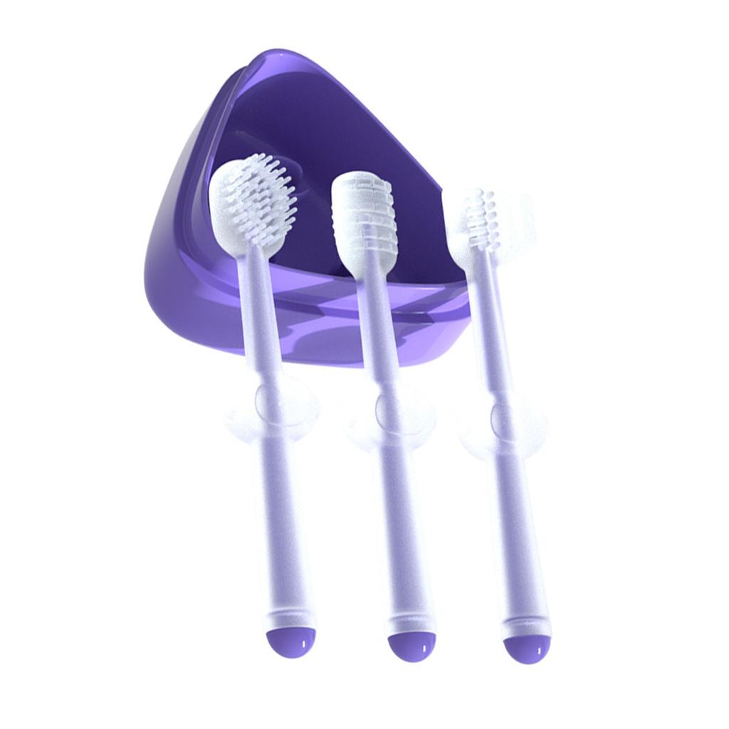 3 шт. Кошачья зубная щетка Высокобезопасный силикон Прочная Удобная ручка Легко использовать Зубная щетка для маленьких собак для дома Зоомагазин