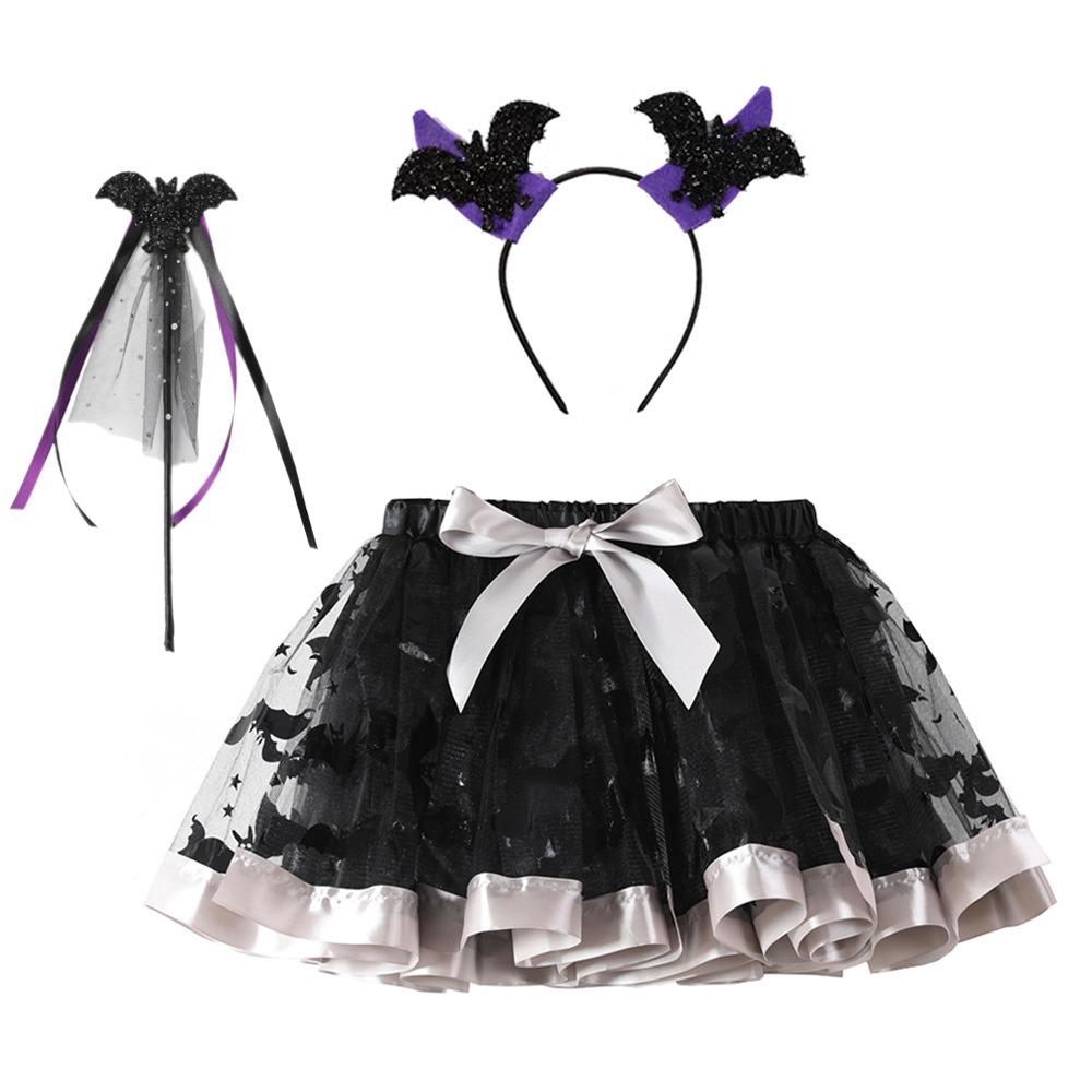 Wand Kids Halloween Costume with Hat Halloween Children's Witch Dress Halloween Decoration