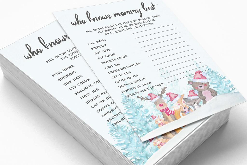 Inkdotpot 50 BabyA AlphabetA ABCA GameA Winter Jungle Theme Baby Shower Game Gender Neutral Party