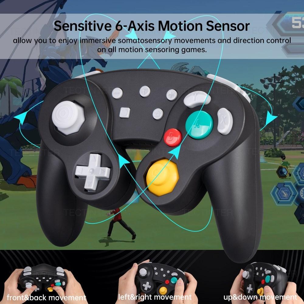 Bluetooth-совместимый геймпад Gamecube для NS Switch 2/Switch Консольный геймпад для Steam/Android/ПК Джойстик с функцией Turbo
