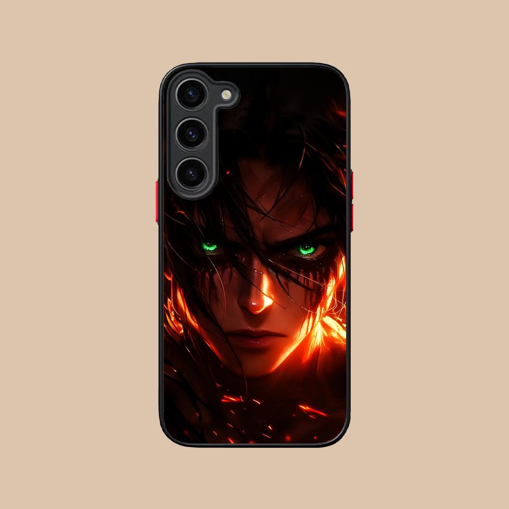 Силиконовый чехол для мобильного телефона AOT Eren Yeager для Samsung Galaxy S26 S25 S24 S23 S22 S21 Plus FE Ultra Цветной чехол