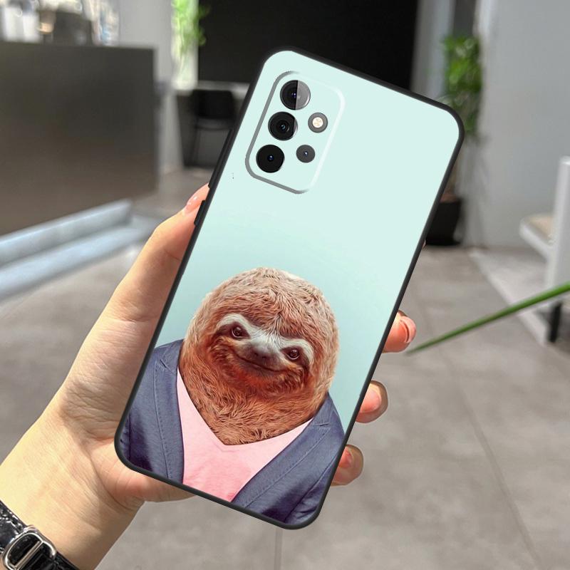 Funny Sloth Case For Samsung Galaxy A22 A32 A52 A15 A16 A05 A26 A36 A56 A53 A33 A13 A34 A54 A14 A35 A55