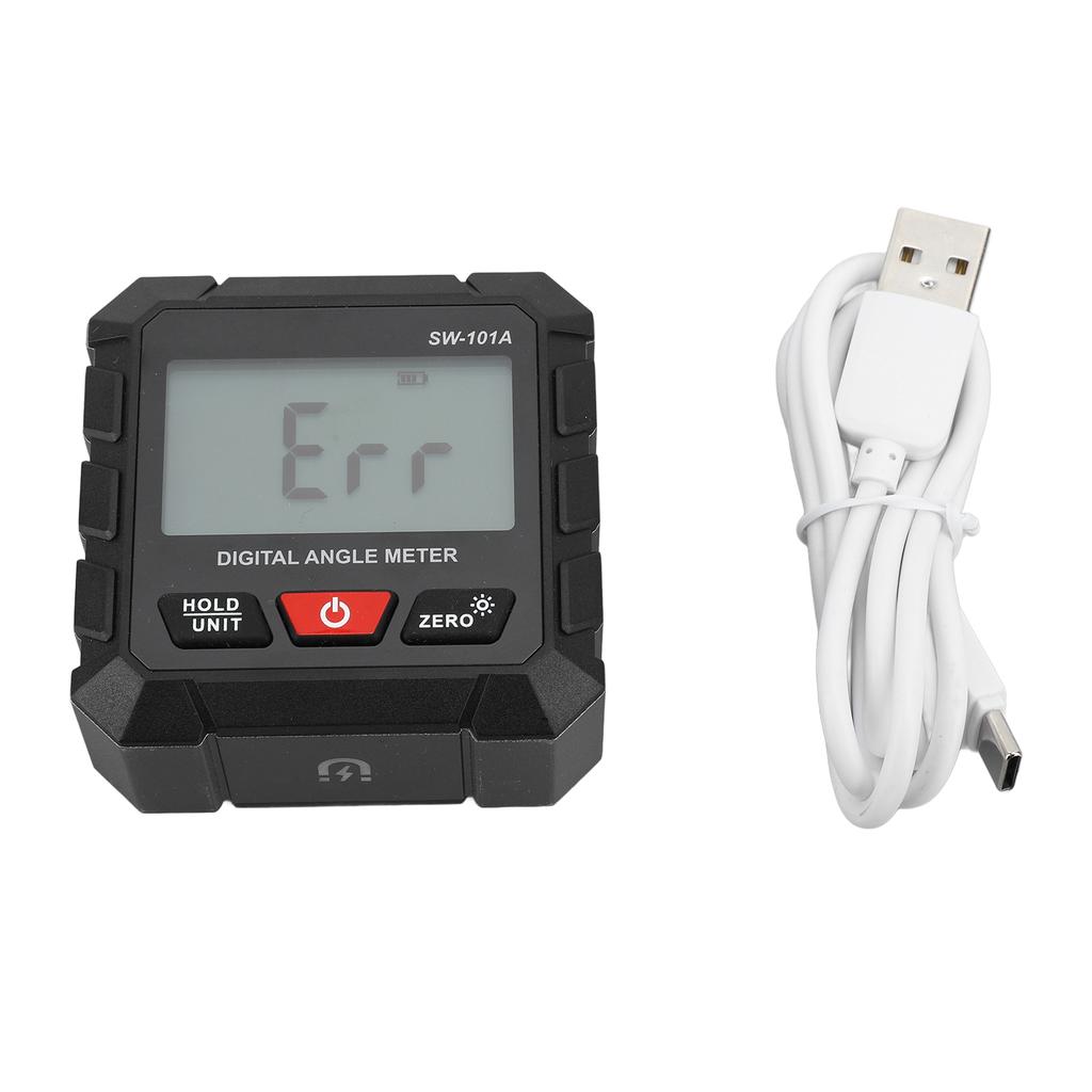 Digital Angle Finder 4 X 90 Deg Magnetic Auto Screen Flip Accurate Angle Measurement Tool for Woodworking Maintenance