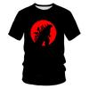 Summer Round Neck 3D Godzilla Pattern Printed Top Fashionable Casual Short Sleeved Children's Boy T-shirts