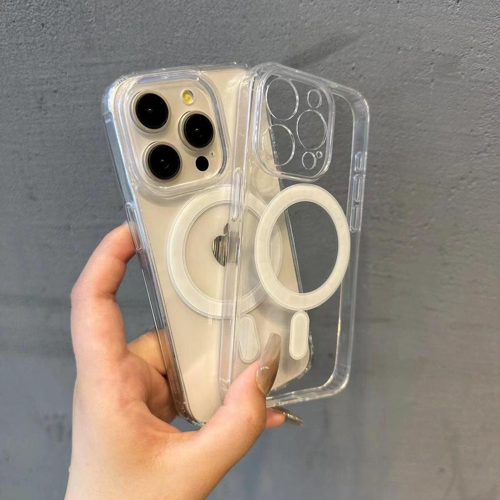 Совместимый с Apple iPhone 15 Pro Магнитный Акриловый Прозрачный Чехол для 11/12/13/14/XS Max.