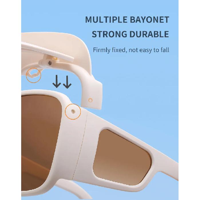 Polarized Sunglasses Multifunctional Anti Sunburn Sun Glasses with Sun Visor Men Women Outdoor Camping Fishing Shades Eyewear