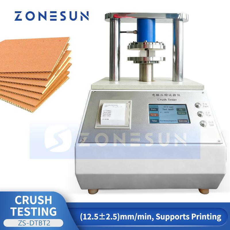 ZONESUN ZS-DTBT2 Multi Function Box Crush Tester RCT ECT FCT CMT Paperboard Corrugated Cardboard Testing Machine With Printer