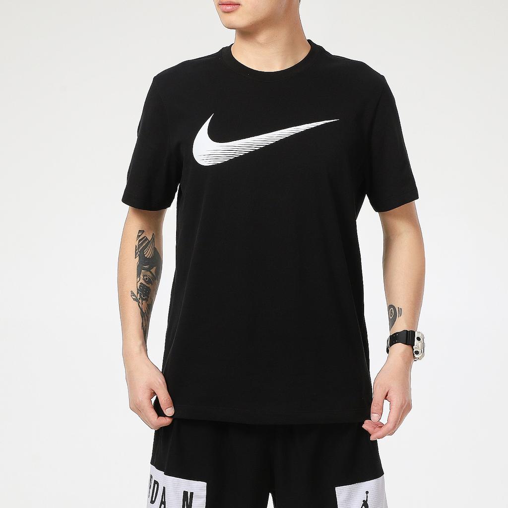 Nike Футболки Мужские Черные С Круглым Вырезом Умеренный Прямой Крой CZ9725-010