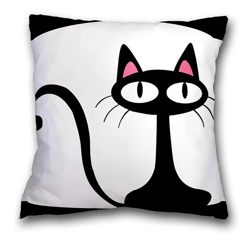 Office Seat Cushion Pillow Cartoon Cute Animal Pattern Print Pillow Case Bedroom Bay Window Cushion