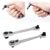 Portable 1/4 Inch Double Ended Quick Socket Ratchet Wrench Screwdriver Bit Spanner Two-way Adjustable Hand Tools XYZ