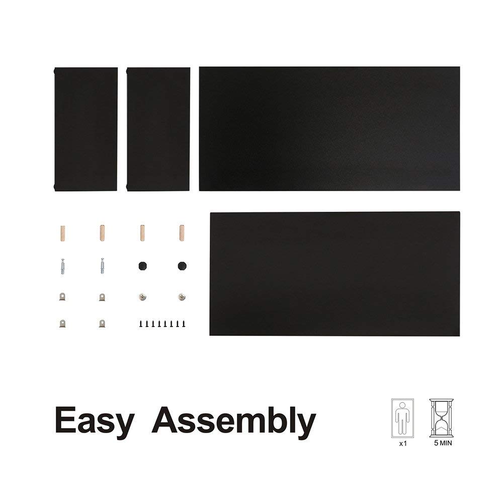 FITUEYES Деревянная настольная подставка для монитора и клавиатуры 540 мм DT205401WB Двухуровневое хранение, Широкая, Черная,