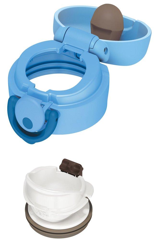 Thermos Vacuum Insulated Portable Mug Open 500ml Light Blue LB [One-Touch Type] JNR-500