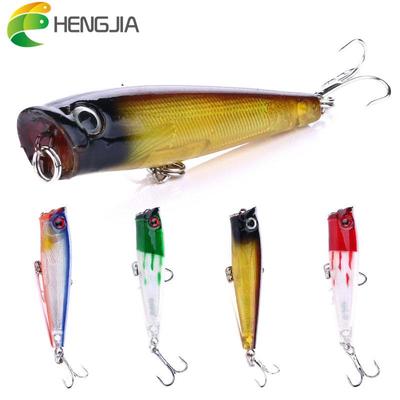 1 шт. Hengjia 6,5 ​​см/6,6 г искусственная рыболовная приманка-поппер 8 # крючок приманка для рыбалки в верхней воде