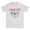 Black Midi Tooth Demons Hellfire T-Shirt Men Amazing Pure Cotton Tees Round Collar Short Sleeve T Shirt 4XL 5XL Tops