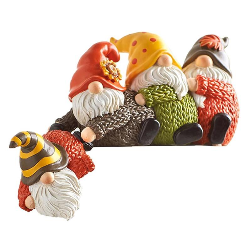 Рождественская статуэтка из смолы, украшение, гном, безликая кукла, медведь, домашний камин, веселые рождественские украшения для стола, рождественский подарок