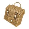 Creative House Shape Woven Rattan Storage Basket Featuring Portable Handle for Home Decors Picnics Gift User Friendly Materials