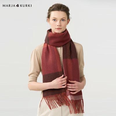Женский двухсторонний шарф из чистого кашемира MARJA KURKI