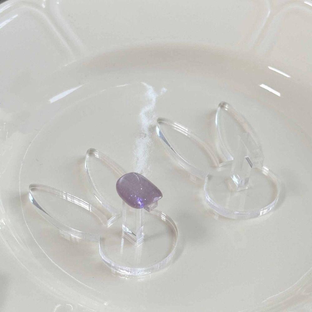 6 шт. Подставка для тренировки типсов в форме сердца Прозрачная подставка для демонстрации нейл-арта Инструменты для маникюра