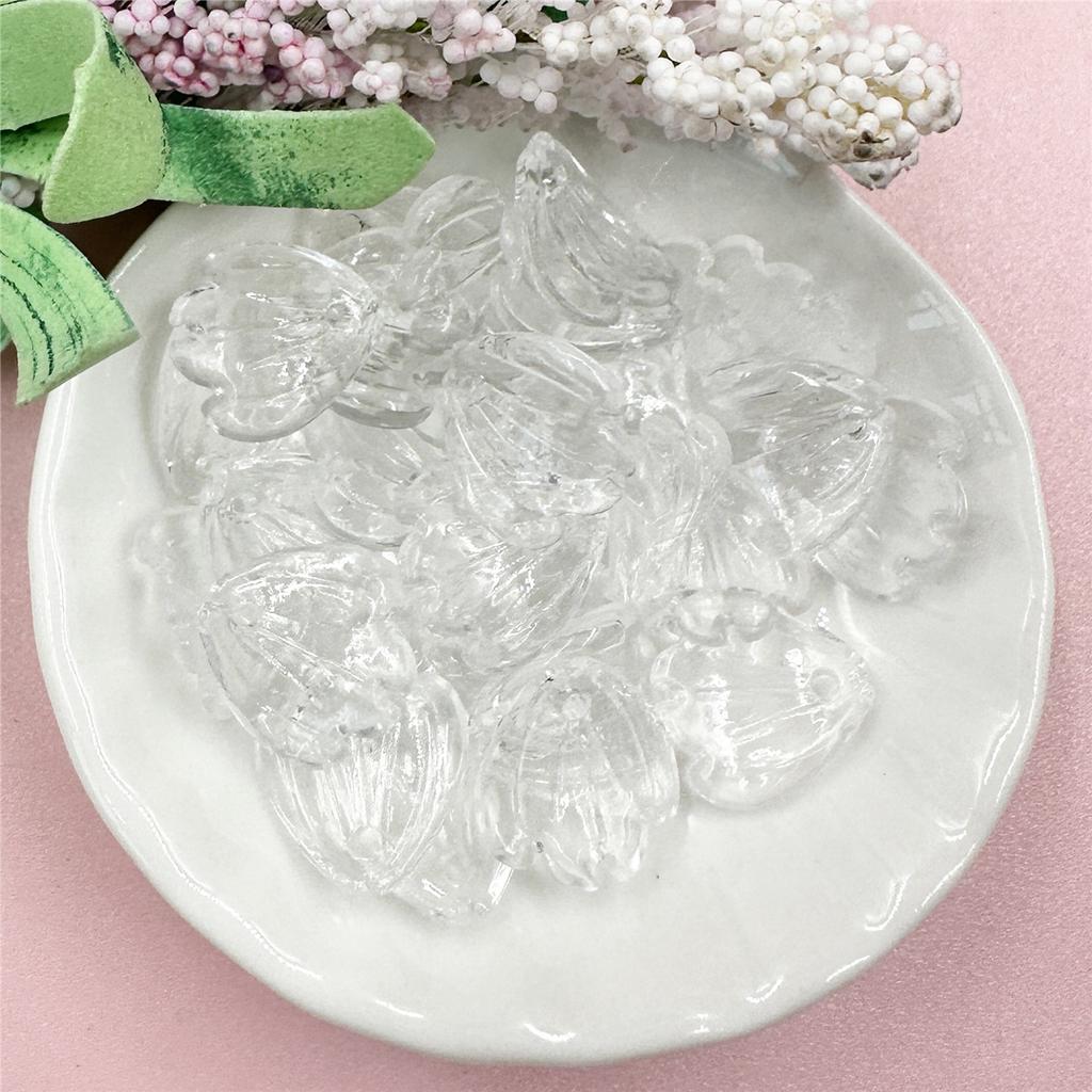 Высококачественные материалы для самостоятельной работы, аксессуары для украшений для волос, прозрачные бусины-лепестки, бусины-россыпи, 50 шт./набор для сережек, ожерелий, подвесок, акрил