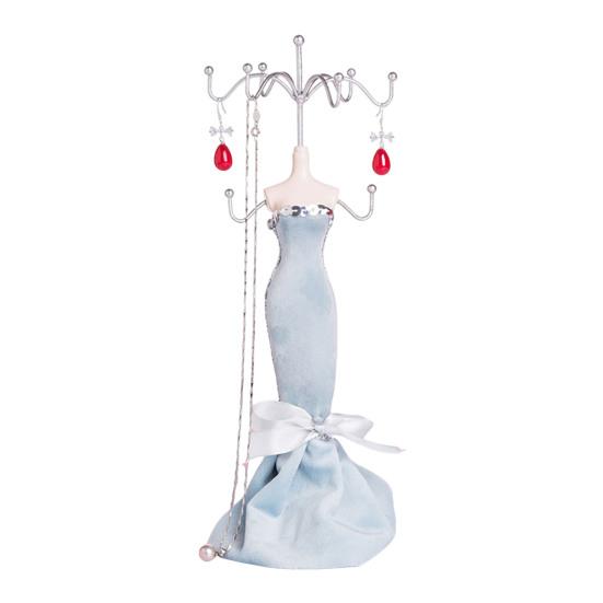 Mini Manikin Jewelry Stand Lady Mannequin Jewelry Organizer with 8 Hooks 2 Tier Necklace Bracelet Earring Ring Holder Display Stand