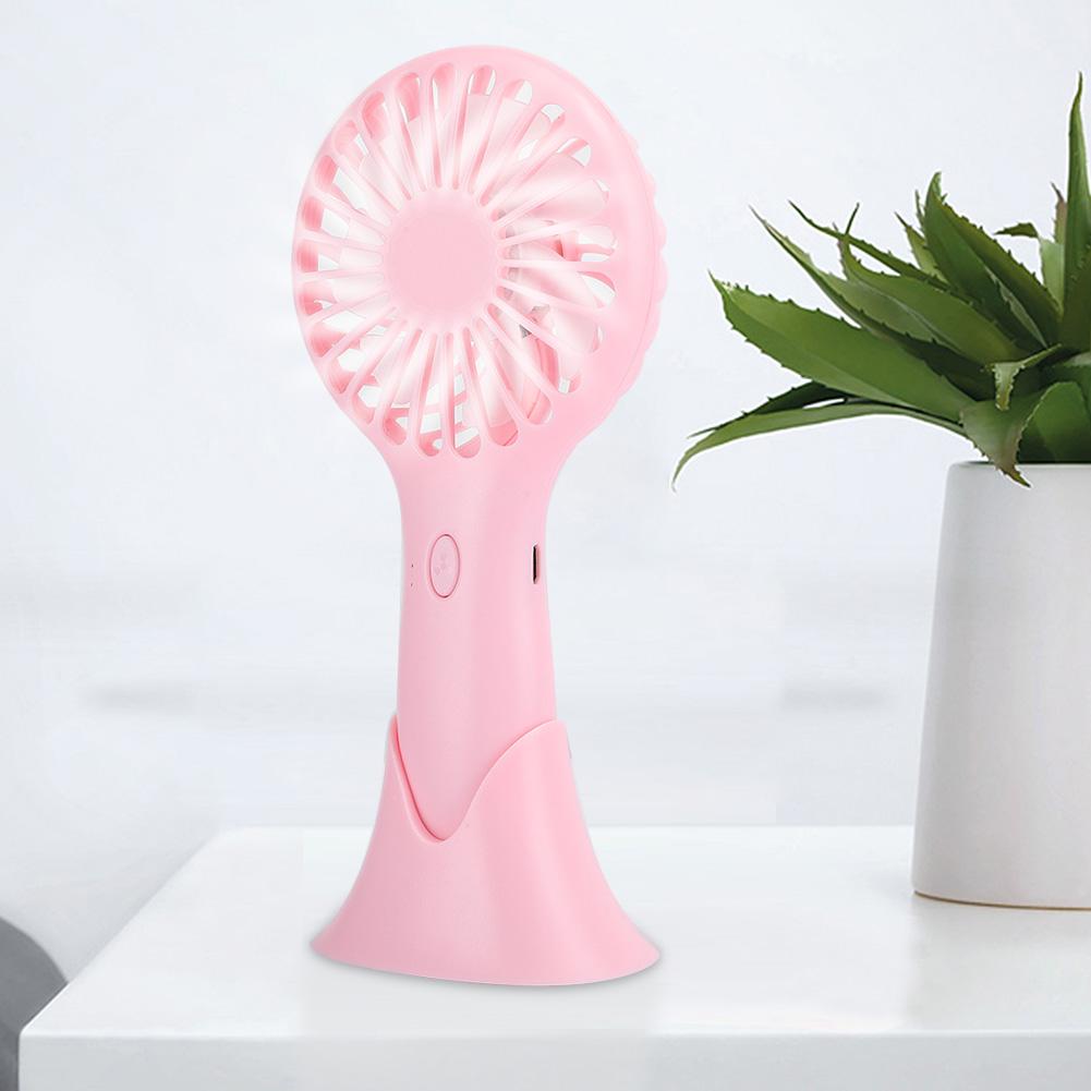 Ручной вентилятор Мини-система охлаждения для дома и офиса, 3-скоростной настольный электрический портативный розовый