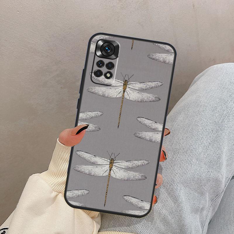 Цветочная Разноцветная Стрекоза Для Xiaomi Redmi Note 14 13 9 10 11 12 Pro 11S 12S Чехол Обложка Для Redmi 15 C 13C 12C 10C 14C
