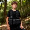 Детский тактический жилет, регулируемый холщовый жилет с несколькими карманами, уличный боевой жилет для мальчиков и девочек, ролевая игра, охота, игра, тренировочное снаряжение