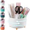 Pencil Holder for Desk 5 Slots 360°Degree Rotating Organizers and Accessories Desktop Storage Stationery Supplies Pencil Cup