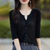 Женский легкий кардиган из 50% шерсти и 50% шелка Mulberry — универсальный трикотаж на все 4 сезона для комфорта и стиля в любое время года