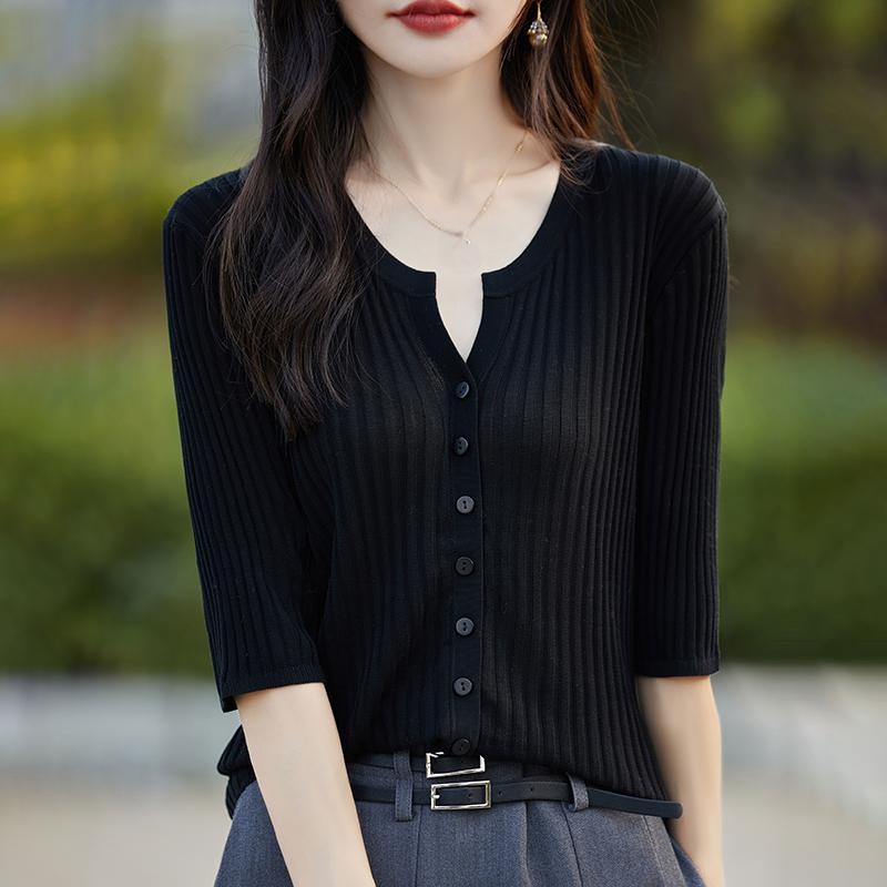 Женский легкий кардиган из 50% шерсти и 50% шелка Mulberry — универсальный трикотаж на все 4 сезона для комфорта и стиля в любое время года
