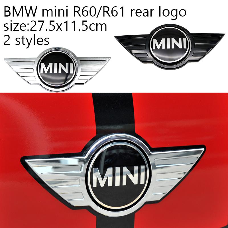 27.5cm 3D ABS Car Styling Rear Trunk Badge Emblem Sticker For Mini Cooper S Countryman R60 R61 Decoration Modification Accessory