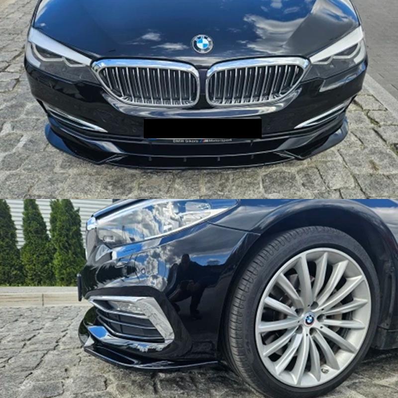 Front Bumper Lip Splitter Spoiler Diffuser For BMW 5 Series G30 525i 530i 2017-2020 Pre-Lci Exterior Tuning Accessories Parts