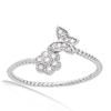 Silver Ring 'Butterfly' Silvery White (rhodium) - 12 Mm