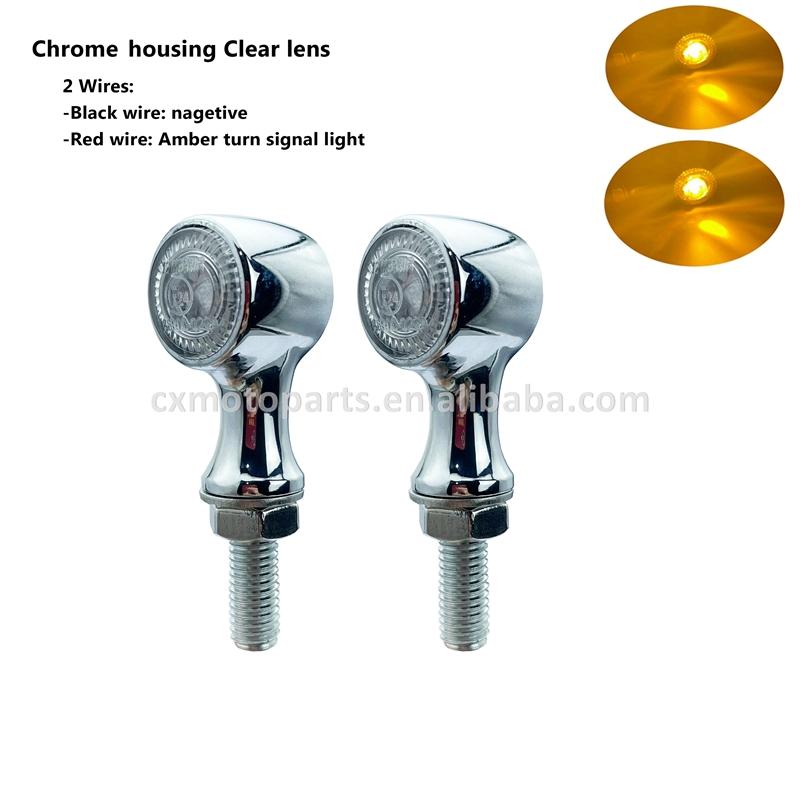 E Marked Chrome Housing Motorcycle LED Turn Signal Light Front Rear Turn Signal Taillight Led Indicator Blinker Lights