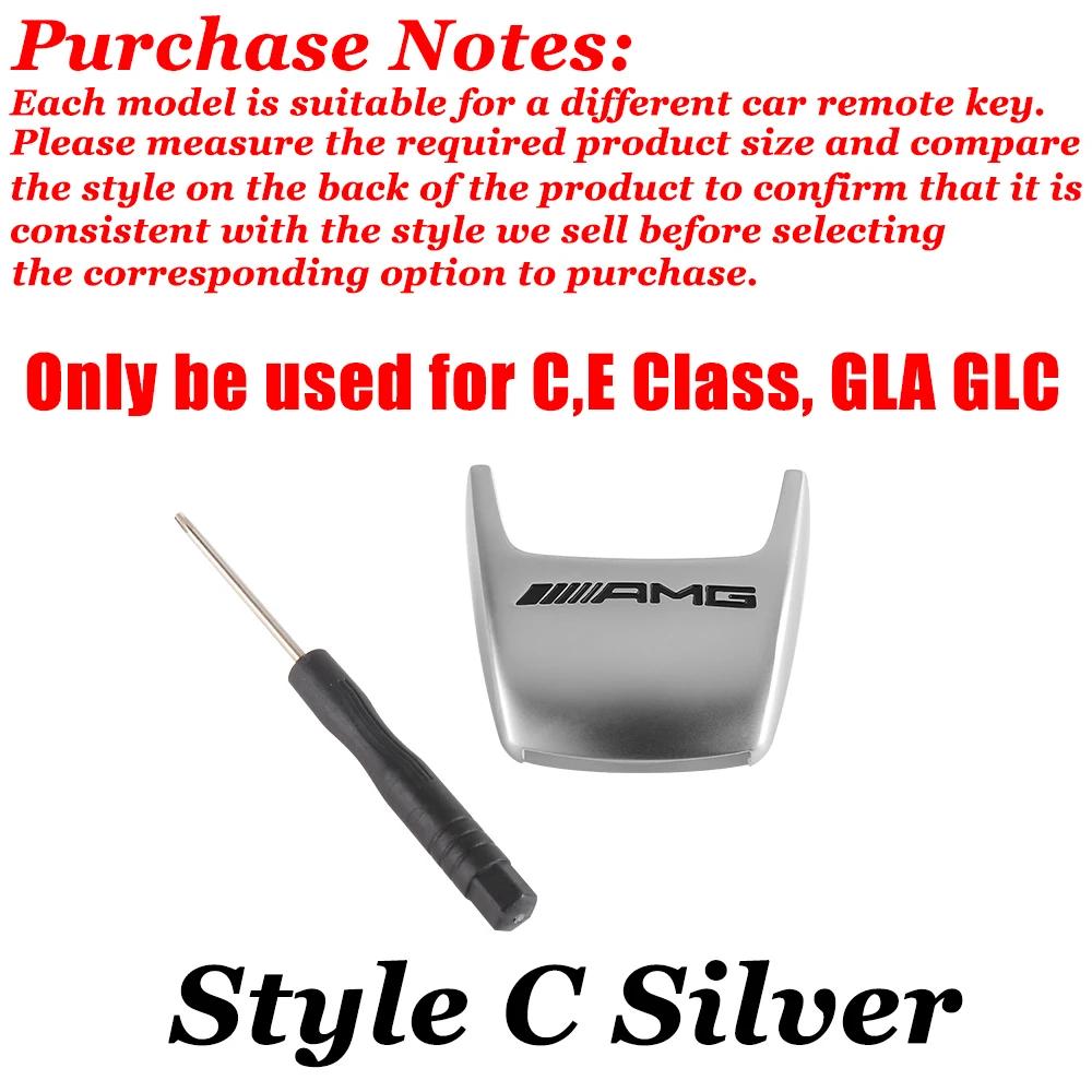 JMQAR1 3D AMG Badge Key Cover Auto Remote Key Shell Refit Sticker For Mercedes Benz GLE GLA GLB W168 W177 W176 W246 W166 W169 W247 W204