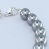 jewelCOUNTY Half & Half Silver Ball Chain Bracelet[92.5Silver/Grey]