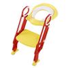 Baby Toddler Soft Toilet Chair Ladder Adjustable Safety Potty Training Seat (Red   Yellow)