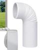 A74G-Flat Hose Adapter Window Vent Kit Air Conditioning Hose Connector Portable Ac Hose Coupler With Pipe