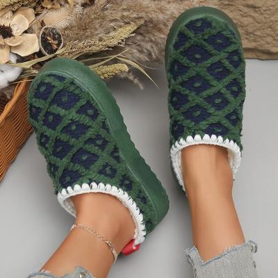 Осень и зима новые замшевые клетчатые модные хлопковые тапочки мужские и женские парные комнатные и уличные бархатные теплые хлопковые тапочки