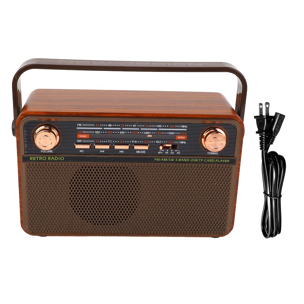 Bluetooth-радио динамик 4 в 1 дизайн ретро многодиапазонный портативный беспроводной AM FM цифровое радио для