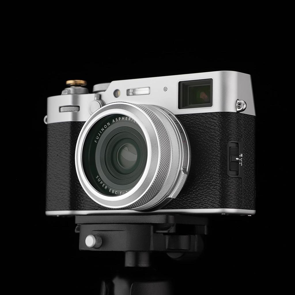 Haoge MC UV Camera Lens Protection Filter Fujifilm X100VI Fuji X100V Camera Accessories with Integrated Adapter Ring Silver Waterproof Nano Coating HD