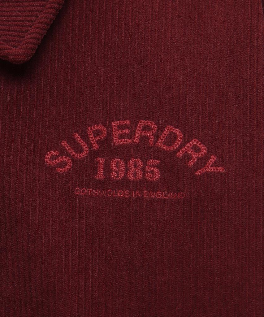 Куртка SUPERDRY с вельветовым воротником Бордовая