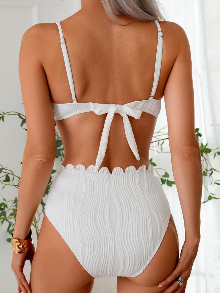 Сплошной жемчуг бикини женский пуш-ап купальник с ракушками оборки высокая талия купальник женский купальный костюм пляжная одежда