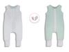 Reversible Sleeping Bag With Legs Xs (6-12 Months) Melange Mint